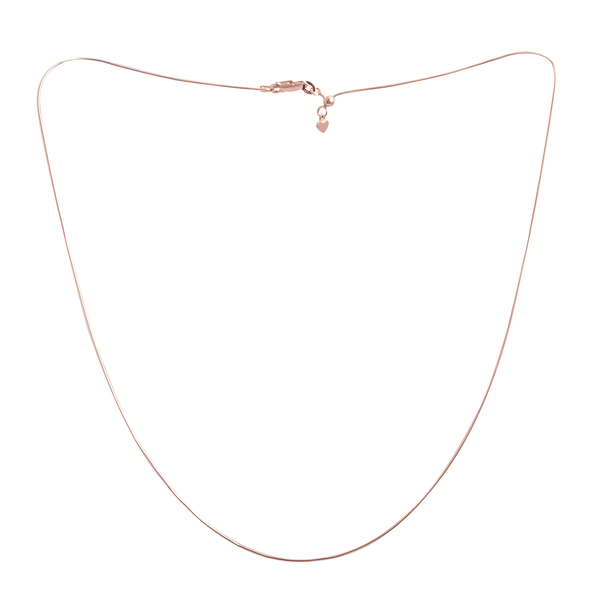 Close Out Deal Rose Gold Overlay Sterling Silver Chain (Size 24), Silver wt 3.60 Gms.