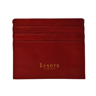 Assots London FANN Credit Card Holder in Red (Size 10x8cm)