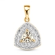 Turkizite and Natural Cambodian Zircon Pendant in Vermeil Yellow Gold Overlay Sterling Silver 1.39 C