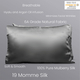 100% Mulberry Silk Front Side- Set of 2 Pillowcase (Size 50x75cm) - Dark Grey