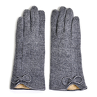 Cashmere Gloves with Bowknot Detail - Grey