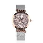 Just Cavalli Animalier Japanese Movement Ladies Bracelet Watch in Silver and Rose Gold Tone