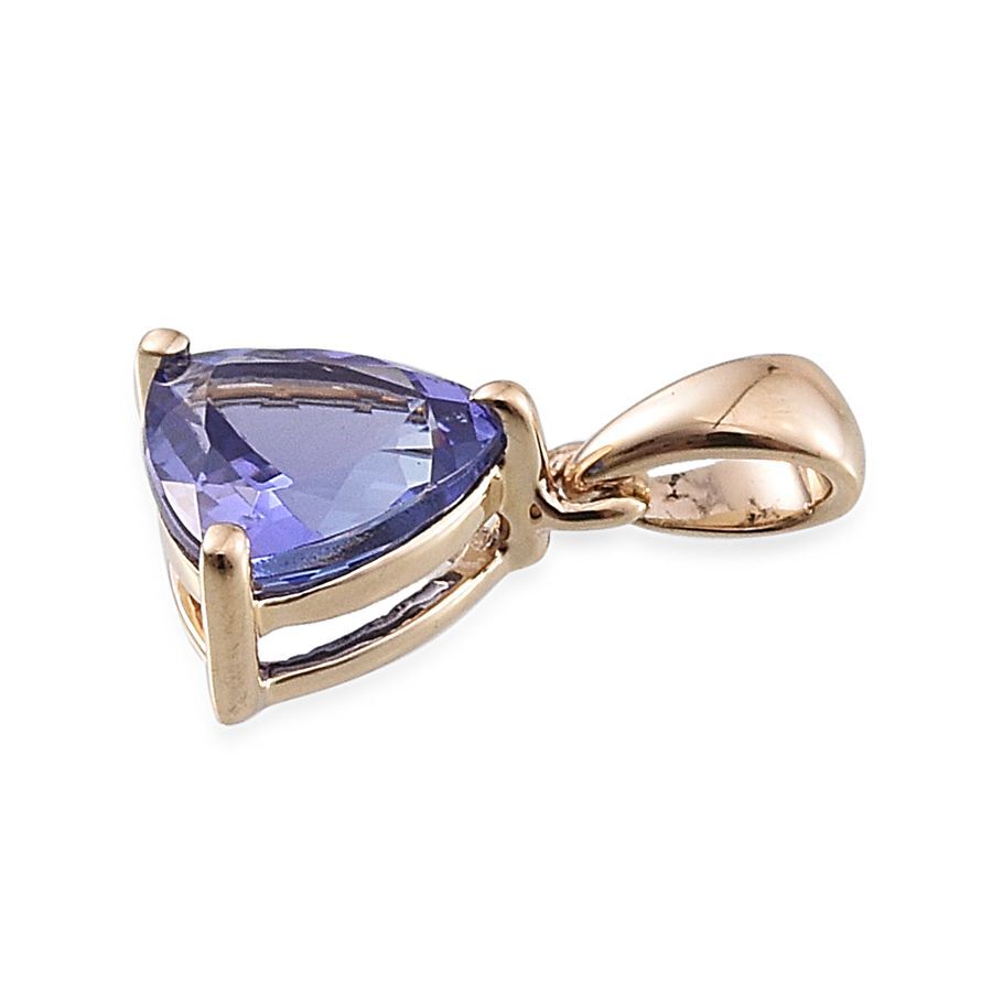 9K Yellow Gold Tanzanite (Trl) Solitaire Pendant 0.600 Ct.