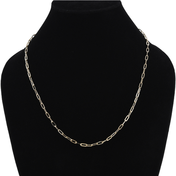Hatton Garden Close Out- 9K Yellow Gold Paper Clip Necklace (Size - 20) with Lobster Clasp, Gold Wt. 4.50 Gms
