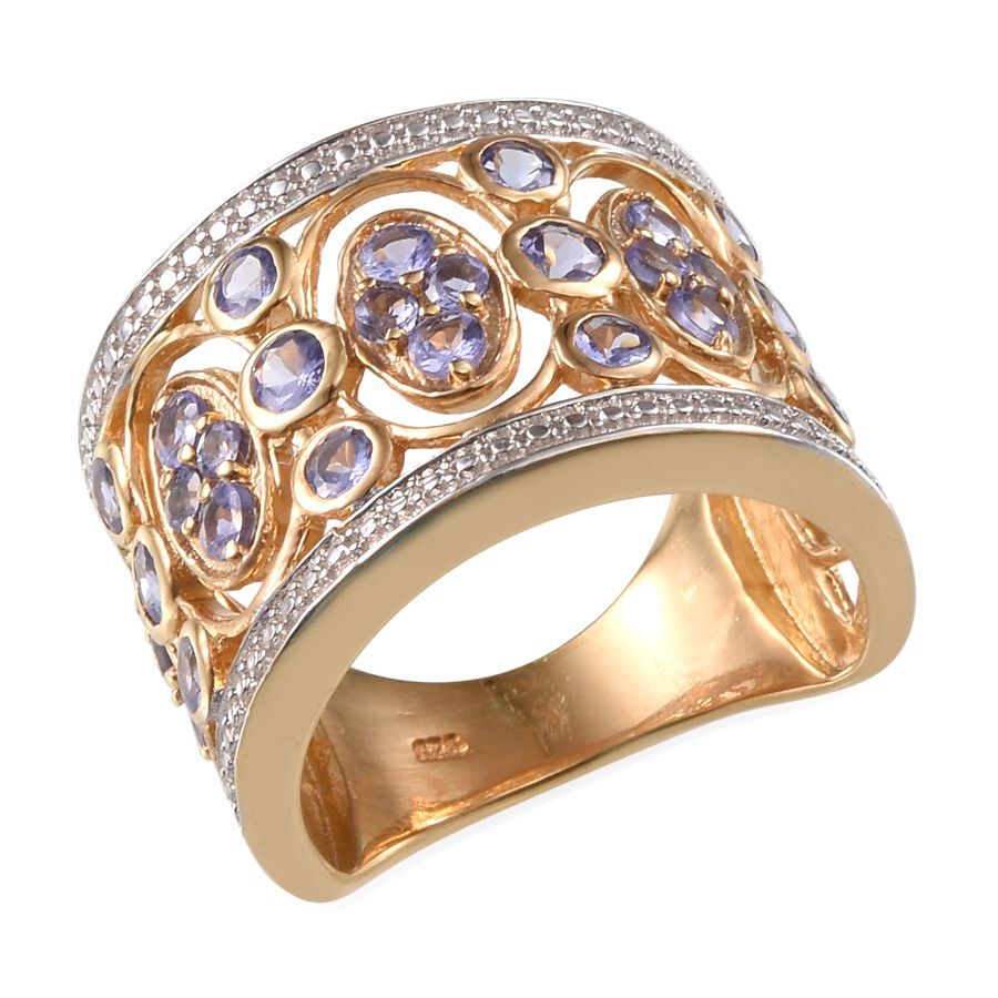 Tanzanite (Rnd) Ring in 14K Gold Overlay Sterling Silver 2.500 Ct.