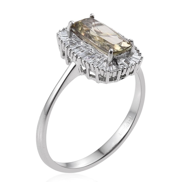 RHAPSODY 950 Platinum AAAAA Natural Turkizite (Cush 1.75 Ct), Diamond (VS-E-F) Ring 2.150 Ct.
