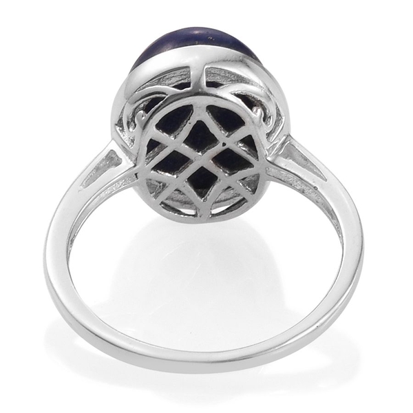 Lapis Lazuli (Ovl) Solitaire Ring in Sterling Silver 5.500 Ct.
