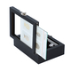 Black Colour Jewellery Box with Photo Frame on Top, Mirror Inside and Latch Clip (16x11x5cm)