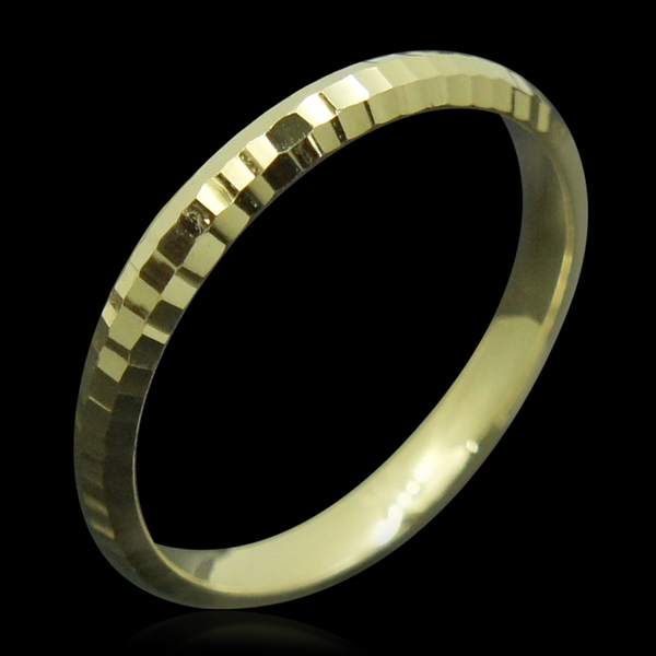 JCK Vegas Collection 9K Y Gold Diamond Cut Ring