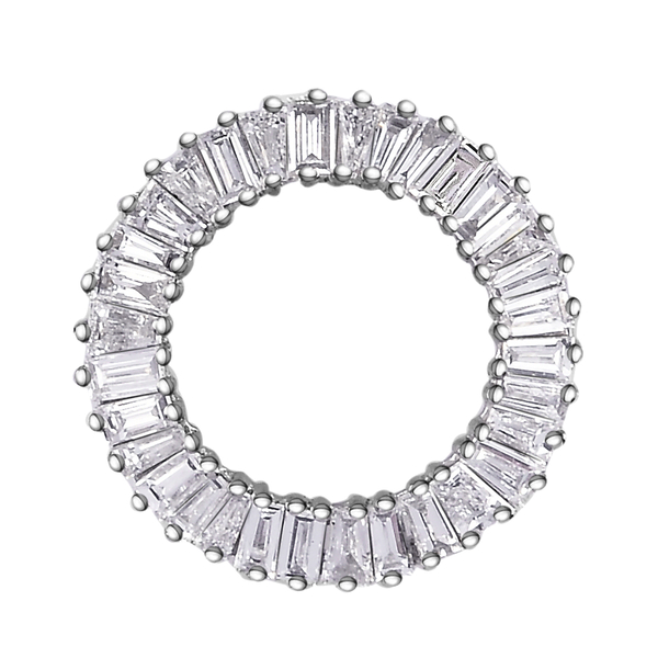 RHAPSODY 950 Platinum IGI Certified Diamond (VS/E-F) Circle Pendant 0.50 Ct.
