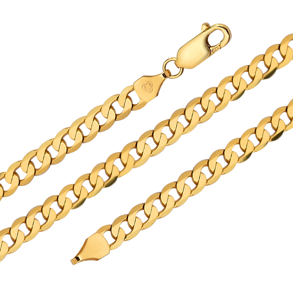 One Time Close Out Deal- 9K Yellow Gold Curb Necklace (Size - 20) With Lobster Clasp, Gold Wt. 12.03 Gms