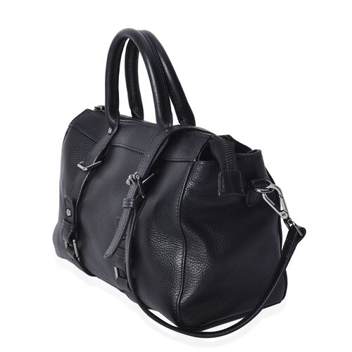 100% Genuine Leather Tote Bag in Black Colour Size 29x13x21 Cm - 3484010 - TJC