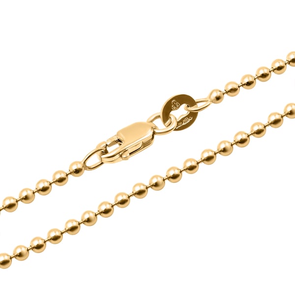 Hatton Garden Close Out Deal- 9K Yellow Gold Dog Tag Necklace (Size - 20) with Lobster Clasp, Gold Wt. 8.40 Gms