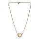 RACHEL GALLEY Amore Collection - 18K Vermeil Yellow Gold Overlay Sterling Silver Heart Paperclip Necklace (Size - 20),