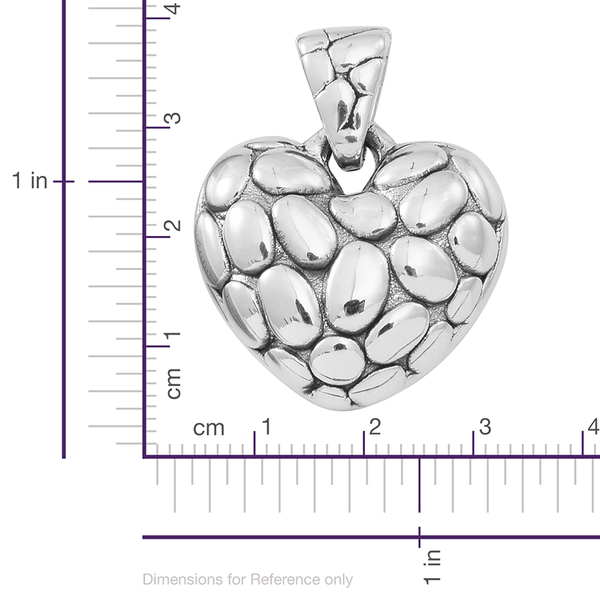 Thai Sterling Silver Heart Pendant, Silver wt 5.03 Gms.