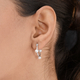 Freshwater Pearl Hoop Earrings (with Clasp) in Sterling Silver