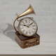 Hometime Metal Mantle Clock - Gramophone (Size 24X14X6 CM)