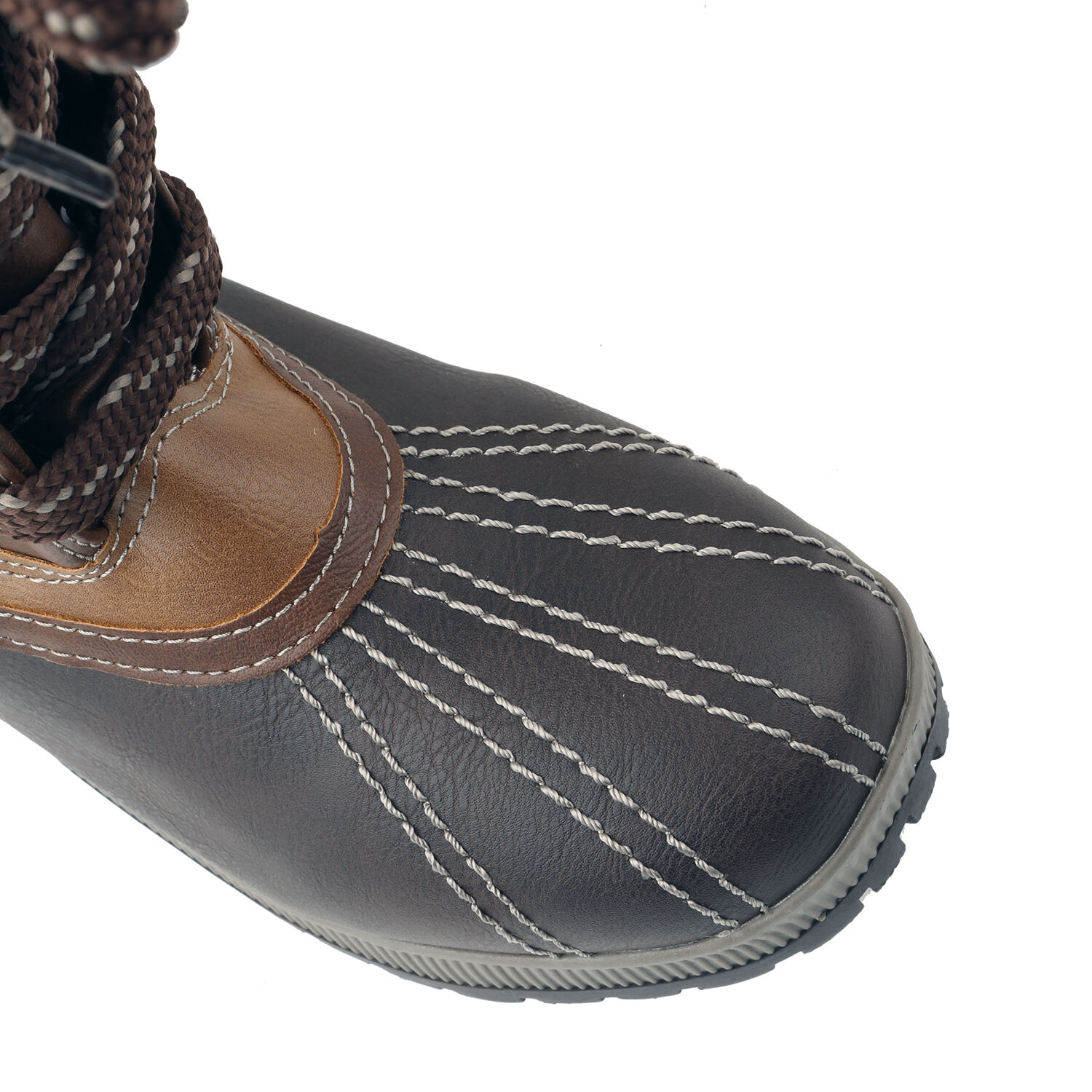 Faux Fur Lined Snow Boots (Size 4) - Brown & Cognac