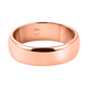 6mm Plain Band Ring in Rose Gold Plated Sterling Silver 4.12 Grams