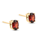 Mozambique Garnet Stud Earrings (with Push Back) in 14K Gold Overlay Sterling Silver 2.01 Ct.