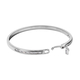 NY Close Out Deal - Simulated Diamond Bangle (Size 7.25) in Silver Tone