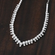 Lustro Stella Platinum Overlay Sterling Silver Cluster Necklace (Size 18) Made with Finest CZ 12.95 Ct, Silver wt. 13.14 Gms
