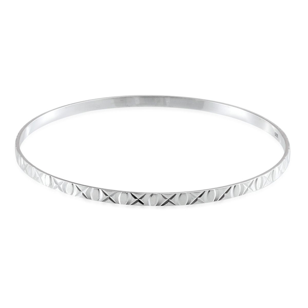Sterling Silver Bangle (Size 7.5), Silver wt 5.75 Gms.