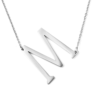 Inital M Necklace (Size - 20) in Stainless Steel