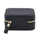LUCYQ - Portable Small Jewellery Box with Zipper Closure (Size 10x10x5 Cm) - Black