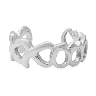 Sterling Silver Infinity Cuff Bangle (Size 7.5)