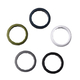 MP Set of 5 -  Silver, Dark Grey, Dark Blue, Black and Olive Colour Band Rings (Size R)