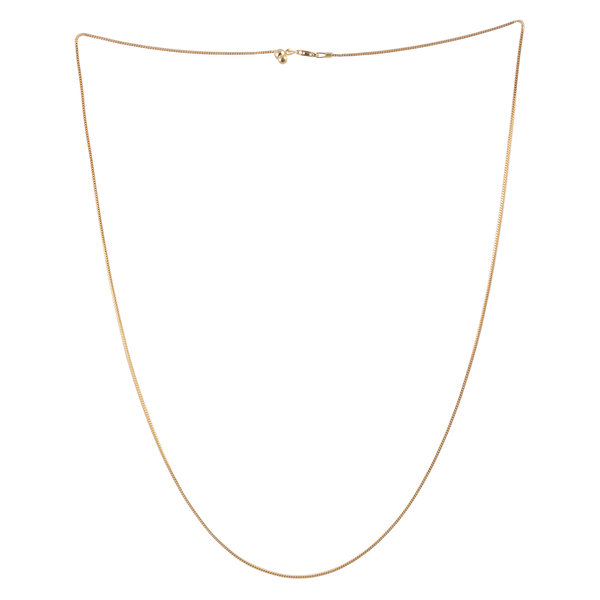 Close Out Deal 14K Gold Overlay Sterling Silver Adjustable Necklace (Size 24), Silver wt 3.30 Gms.