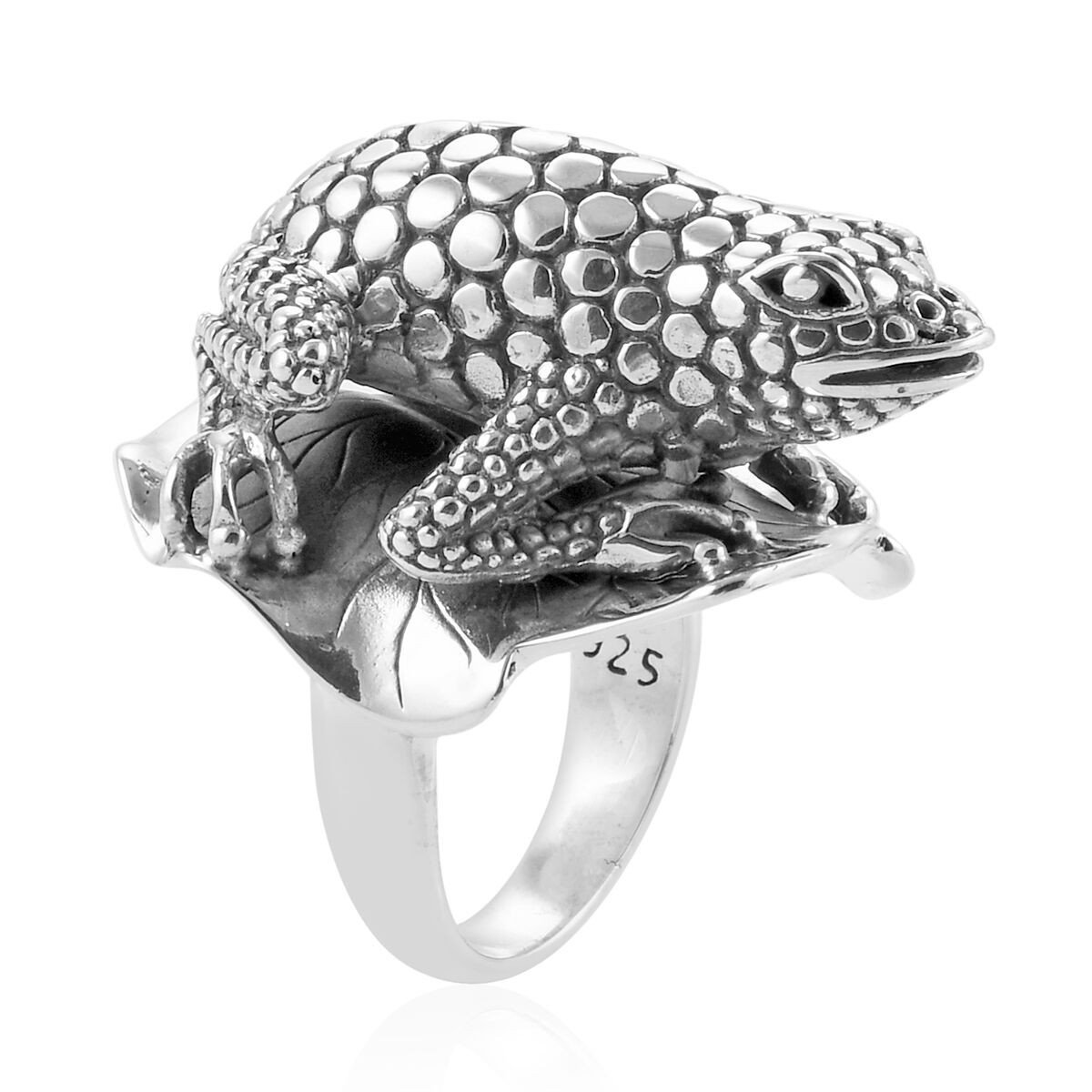 Limited Available - Royal Bali Collection Sterling Silver Frog Ring, Silver wt 29.93 Gms.