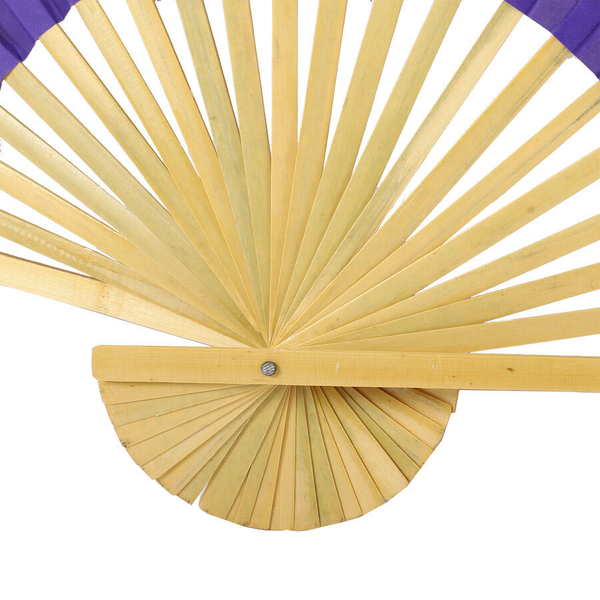 Decorative Purple Bamboo & Cranes Pattern Japanese Style Folding Fan -160 Cm