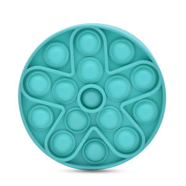 Push Bubble Stress Relieving Circular Fidget for Adults/Children in Teal (Dia: 11.5cm)