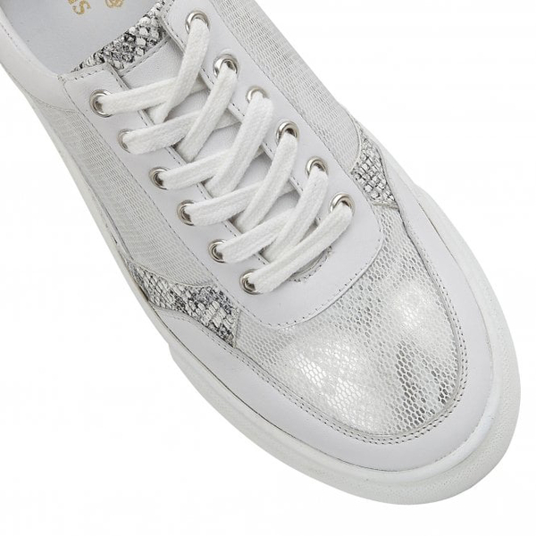 Lotus Stressless Leather Venice Lace-Up Trainers (Size 8) - White