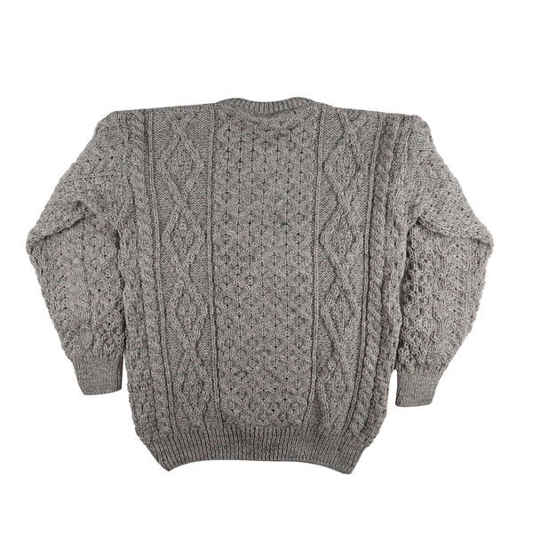 ARAN 100% Pure New Wool Sweater grey