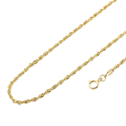 One Time Close Out Deal- Italian Made-  ILIANA 18K Yellow Gold Rope Necklace (Size -18) with Spring 