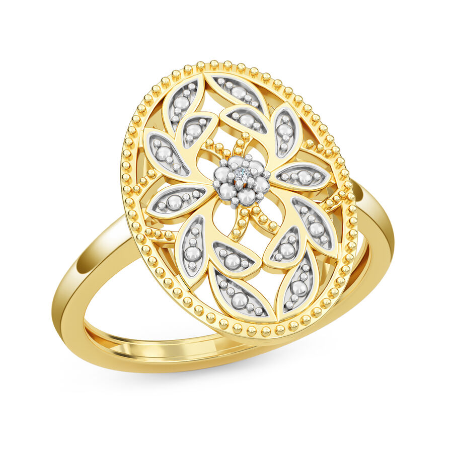 Diamond (G-H) Solitaire Ring in 18K Yellow Gold Vermeil Plated Sterling Silver