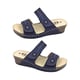 Open toe Womens Velcro Sandals Navy