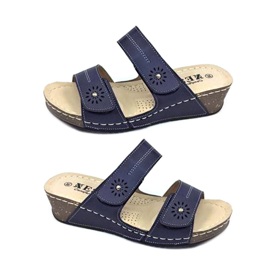 Open-toe Women's Velcro Sandals - Navy - M6711784 - TJC