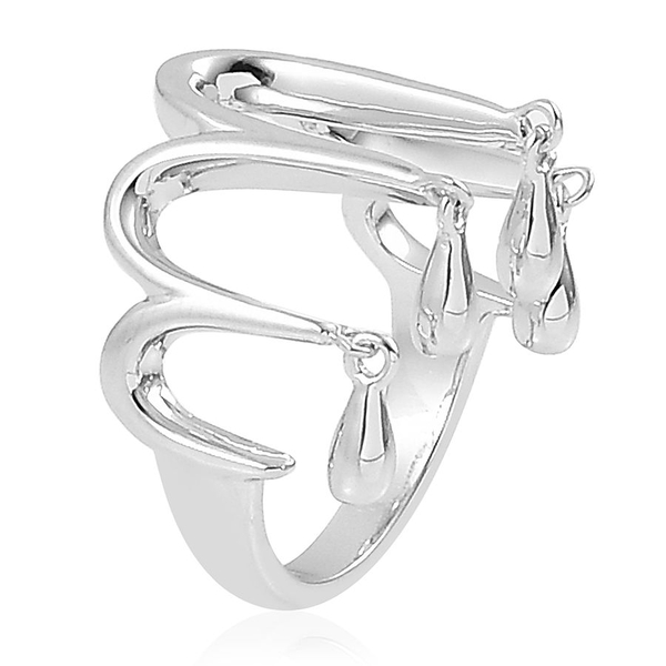 LucyQ Ring in Rhodium Plated Sterling Silver 3.95 Gms.