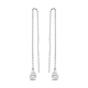 Simulated Diamond Earrings (With Pin Post) in Silver Tone