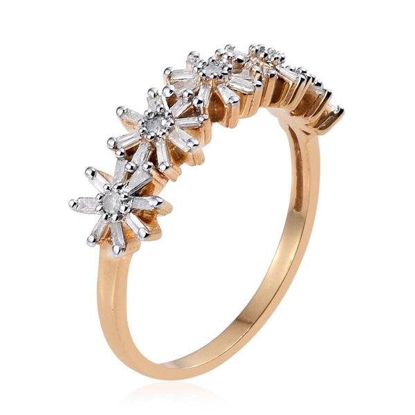 Diamond (Rnd) Ring in 14K Gold Overlay Sterling Silver 0.500 Ct.