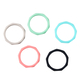 MP Set of 5 -  Grey, Midnight Blue, Mint, Turquoise and Coral Colour Band Ring (Size L)