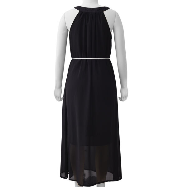 Black Colour One Piece Dress M Tjc