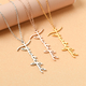 Personalised Cross Name Necklace in Silver, Size 20"
