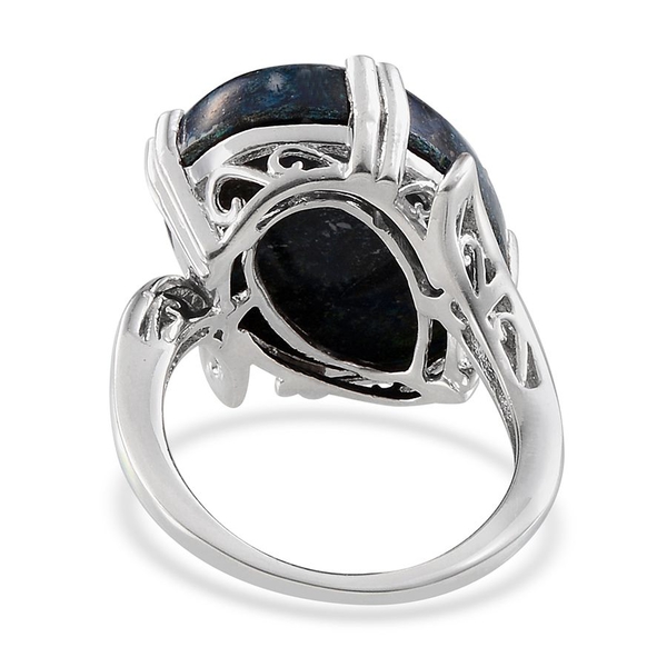 Table Mountain Shadowkite (Ovl) Ring in Platinum Overlay Sterling Silver 17.500 Ct.