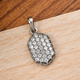 Lustro Stella Platinum Overlay Sterling Silver Cluster Pendant Made with Finest CZ 1.49 Ct.