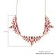 LucyQ Flame Collection - African Ruby (FF) Necklace (Size 20) in Rose Gold Overlay Sterling Silver 10.23 Ct, Silver wt 34.03 Gms